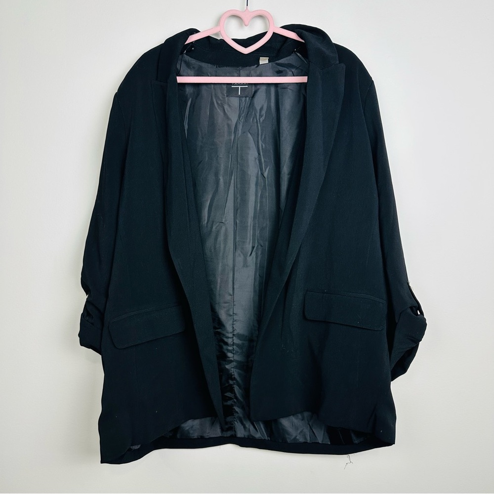 T Tahari Midnight Black With Gold Hardware Blazer Size 1X